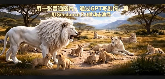 用一张普通图片，通过GPT写剧情，再用Seedance 2.0做动态演绎，居然能生成迪士尼风格搞笑动画-轻创掘金社