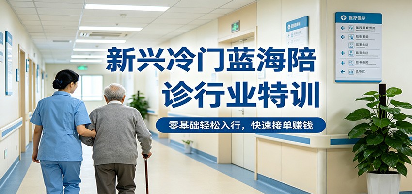 新兴冷门蓝海陪诊行业特训，零基础轻松入行，快速接单赚钱-轻创掘金社
