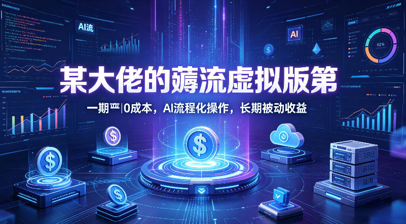 某大佬的薅流虚拟版第一期丨0成本，AI流程化操作，长期被动收益-轻创掘金社