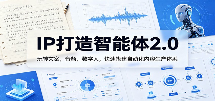 IP打造智能体2.0：玩转文案，音频，数字人，快速搭建自动化内容生产体系-轻创掘金社