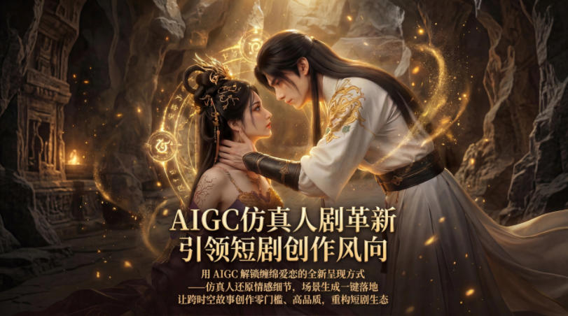 AIGC仿真人《合欢宗》短剧教学，用AIGC解锁缠绵爱恋的全新呈现方式，让跨时空故事创作零门槛、高品质，重构短剧生态-轻创掘金社
