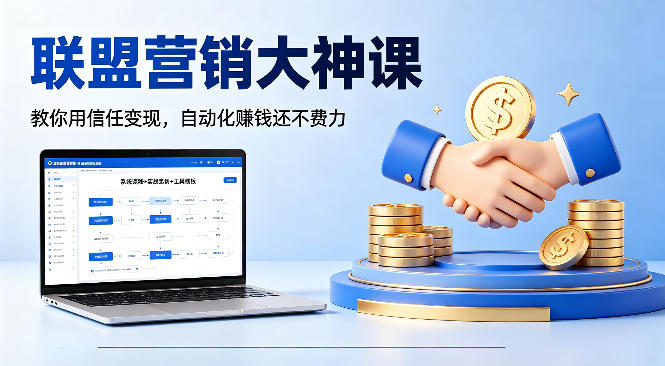 联盟营销大神课，教你用信任变现，自动化賺钱还不费力【原创双语字幕】-轻创掘金社