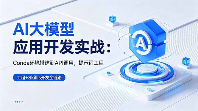 AI 大模型应用开发实战：Conda环境搭建到API调用，提示词工程+Skills开发全链路-轻创掘金社