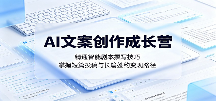 AI文案创作成长营:精通智能剧本撰写技巧,掌握短篇投稿与长篇签约变现路径-轻创掘金社