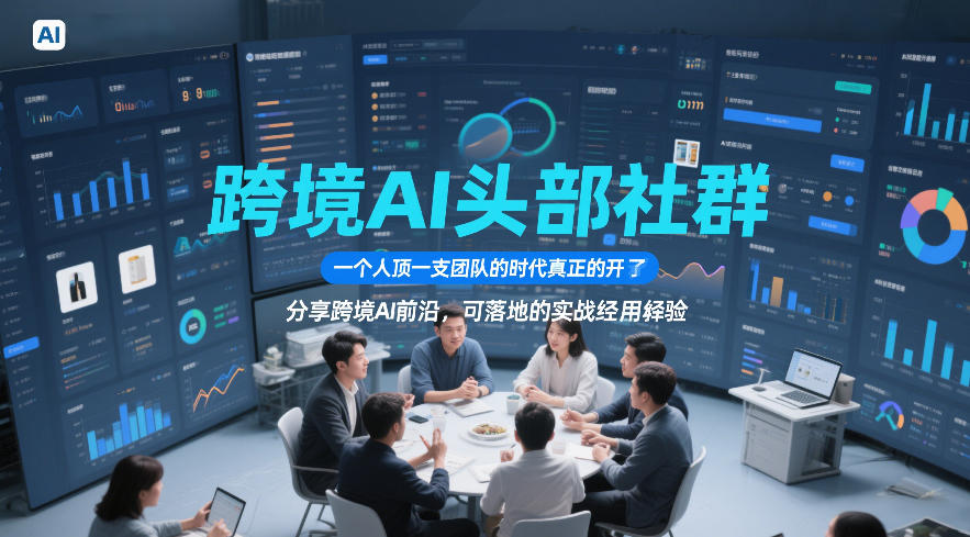 跨境AI头部社群,一个人顶一支团队的时代真正的开始了,分享跨境AI前沿,可落地的实战经验(更新5月23日)-轻创掘金社
