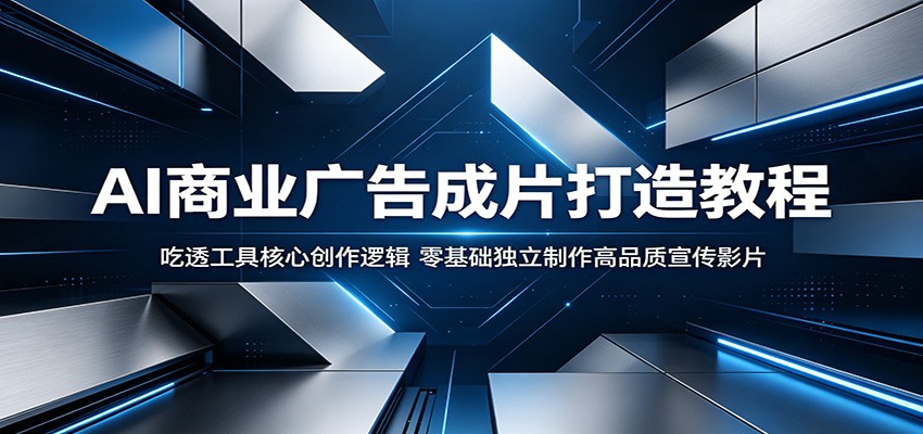 AI商业广告成片打造教程：吃透工具核心创作逻辑，零基础独立制作高品质宣传影片-轻创掘金社