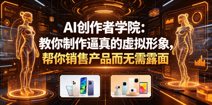 AI创作者学院:教你制作逼真的虚拟形象,帮你销售产品而无需露面【原创双语字幕】-轻创掘金社