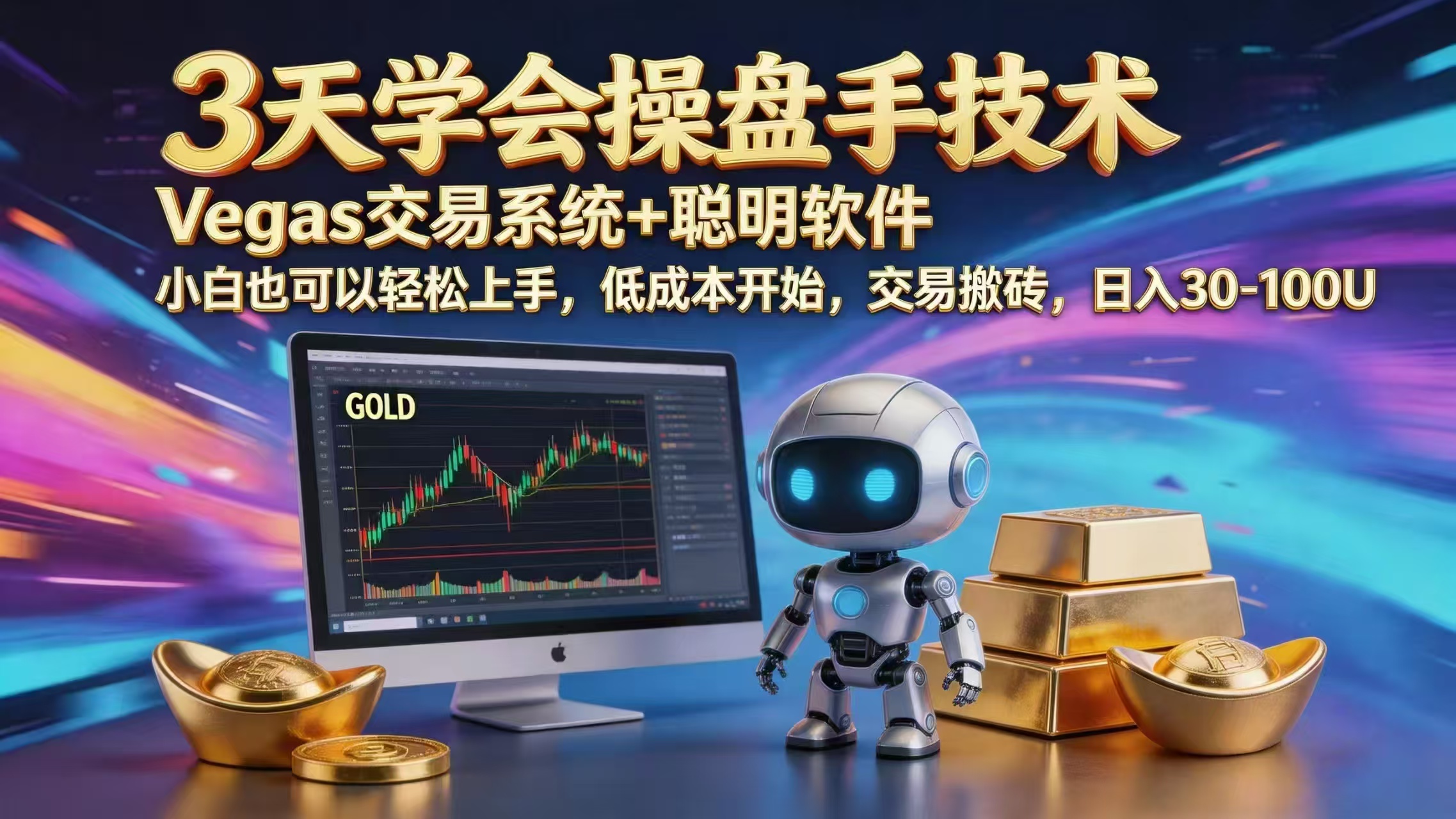 三天学会操盘手技术，vegas技术+聪明软件，小白也可以轻松上手，日入1000+-轻创掘金社