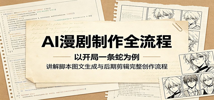 AI漫剧制作全流程：以开局一条蛇为例，讲解脚本图文生成与后期剪辑完整创作流程-轻创掘金社