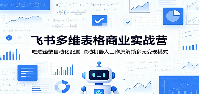 飞书多维表格商业实战营：吃透函数自动化配置，联动机器人工作流解锁多元变现模式-轻创掘金社