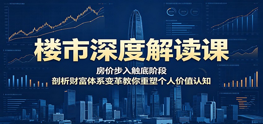 楼市深度解读课：房价步入触底阶段，剖析财富体系变革教你重塑个人价值认知-轻创掘金社