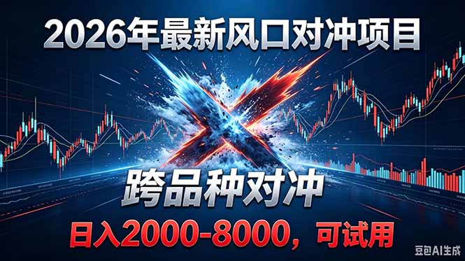 2026创业新风口！最新对冲！跨品种对冲！日收益2000-6000+-轻创掘金社