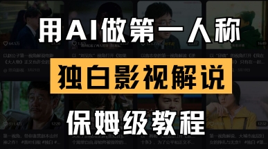 用AI做第一人称独白影视解说，手把手教学，保姆级教程-轻创掘金社