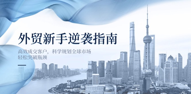 （14201期）外贸新手逆袭指南：高效成交客户，科学规划全球市场，轻松突破瓶颈-轻创掘金社